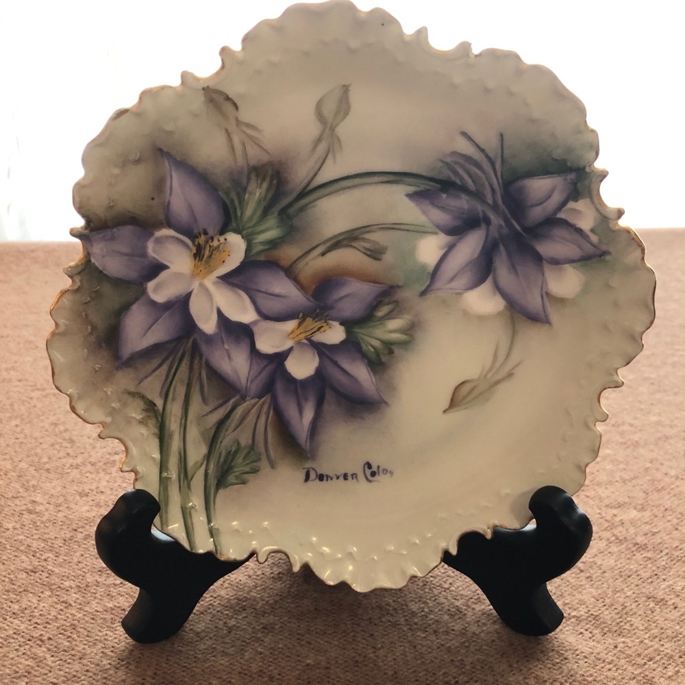 Bavarian Floral Plate, exquisite sculpted edges!